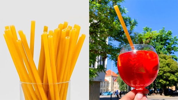 Bars are starting to use pasta straws to reduce plastic!