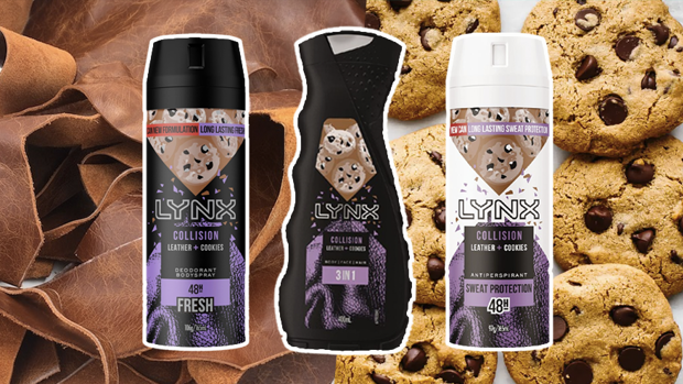 Lynx 'Leather & Cookies' body spray and gel exists and we're kinda